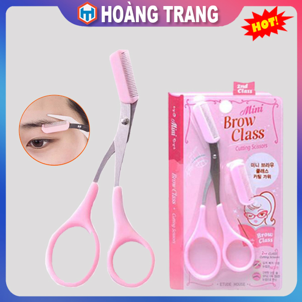 Kéo tỉa lông mày Mini V4 Brow Class, kéo cắt lông mày kèm lược thép không gỉ sắc bén siêu bền