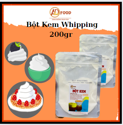 200gr bột whipping thơm ngon chia từ túi 500gr