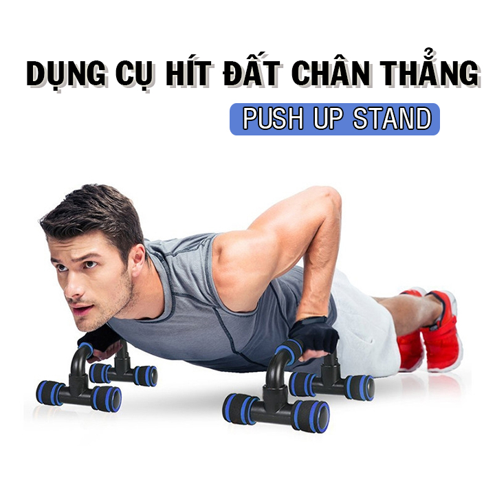 Dụng cụ hít đất chống đẩy Push up Stand chân thẳng-chân cong ( cả cặp) đa nănggiúp thực hiện các động tác chống đẩy, tay cầm có lớp lót dày, chịu lực tối đa 150kg, kích thước 22 x 14 x12cm, dụng cụ tập gym bst007991791