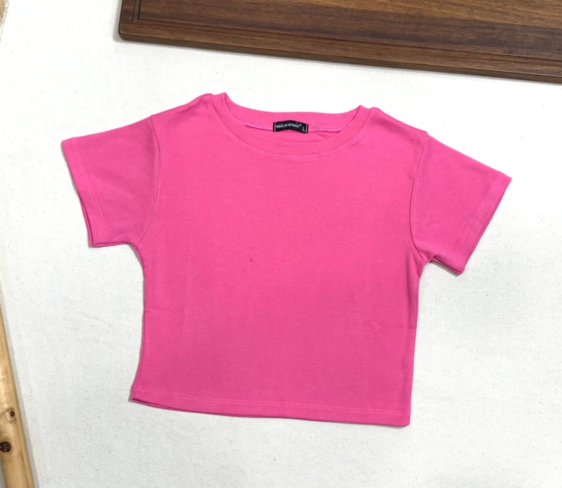 Áo Thun Croptop Body Trơn Tay Ngắn Dáng Ôm Có Size Lớn Ulzzang- MM