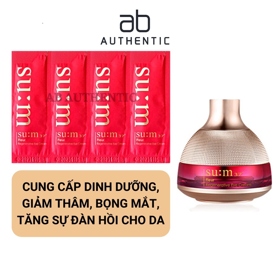 Combo 5 Gói sample Kem mắt Sum đỏ giảm nhăn, thâm và bọng mắt Fleur Regenerative Eye Cream- AB Authentic