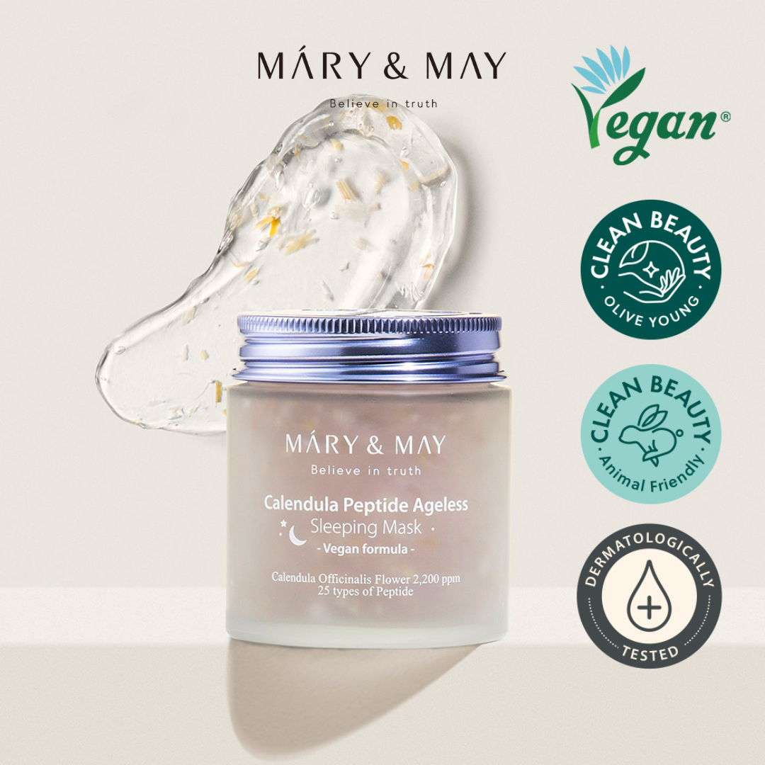 MẶT NẠ NGỦ Mary&May Vegan Calendula Peptide Ageless Sleeping Mask 110g