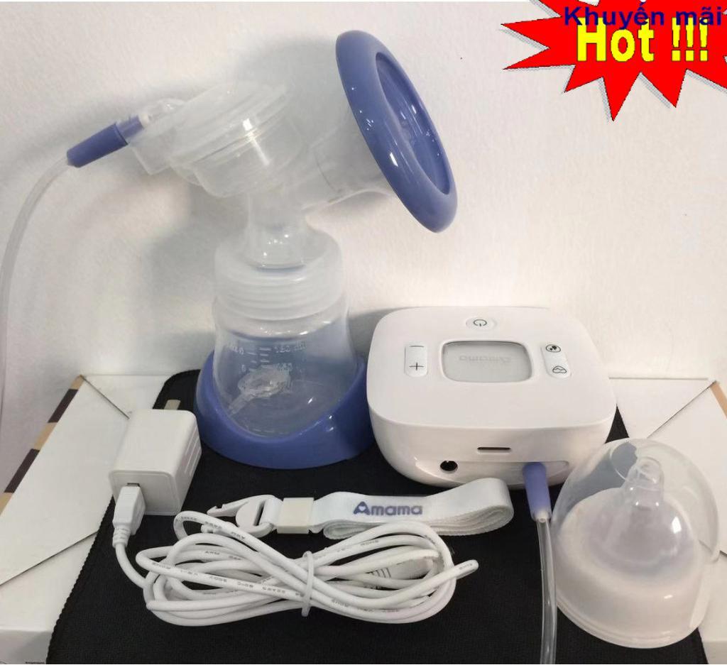 Máy hút sữa mẹ Amama-Thiết kế cho sữa chảy trực tiếp từ phễu silicon vào bình sữa-giảm cơn đau tức ngực do đầy sữa-An toàn cho mẹ và bé-,sản phẩm không thể thiếu đối với mẹ thông thái sale sốc 50%, giao hàng toàn quốc tại May Store 7