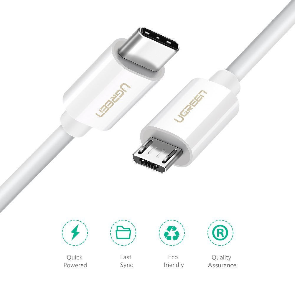 Cáp USB Type-C sang Micro USB dài 1.5m UGREEN 40419 Cáp USB Type-C sang Micro USB dài 1.5m UGREEN 40419