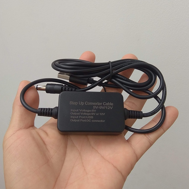 Cáp chuyển đổi điện áp 2 trong 1 cho modem Wifi 12v-1,5A và 9v-2A (Cúp điện vẫn có Wifi) - Dùng với sạc Xiaomigen 2