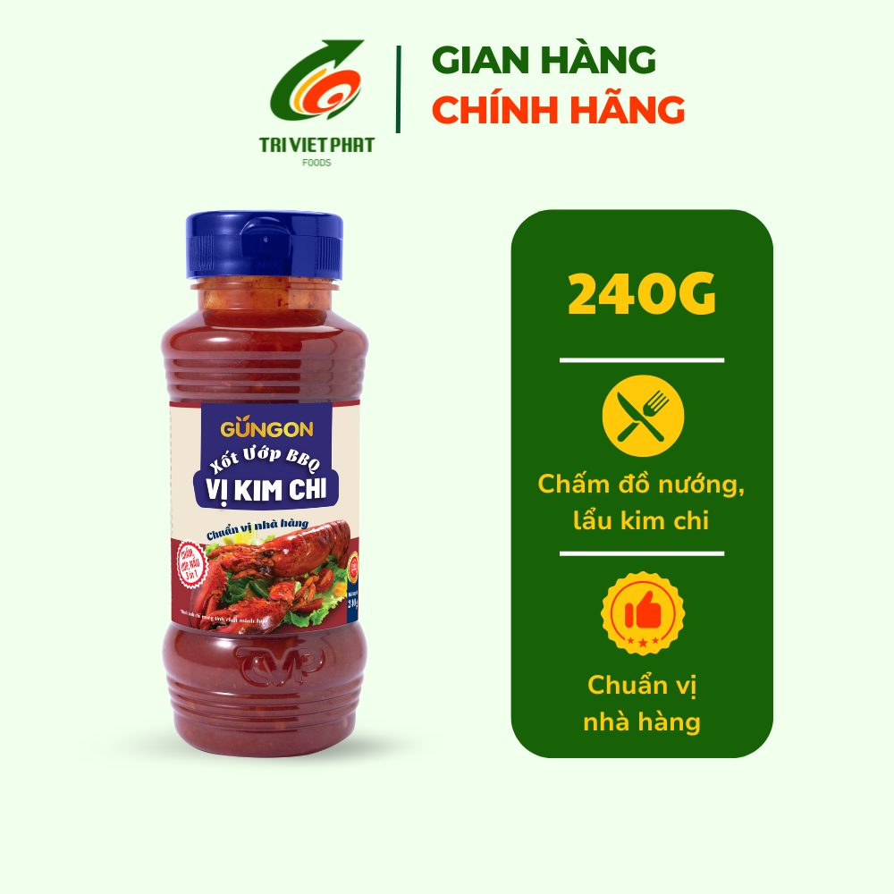 Xốt ướp BBQ vị kim chi Gungon dùng ướp thịt nướng, nấu lẩu kim chi, cơm trộn, chấm trực tiếp 240g