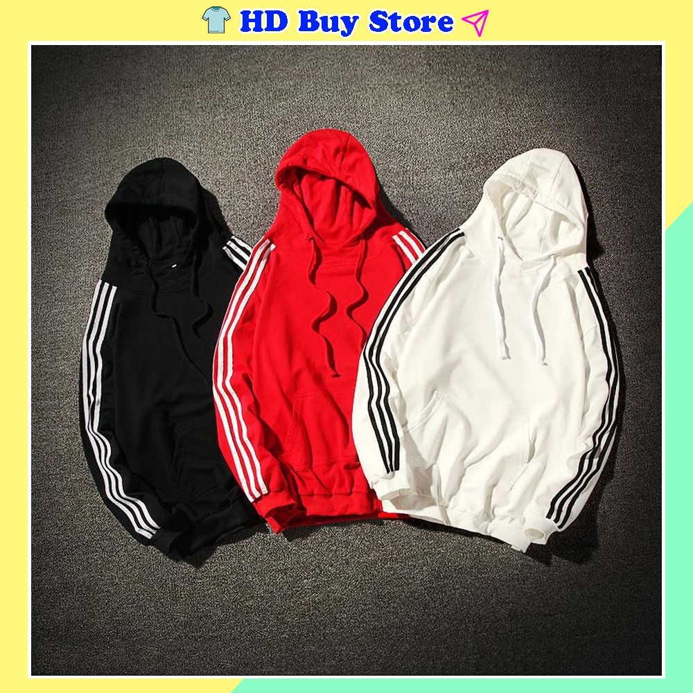 Áo hoodie nỉ phối xọc cánh tay cho cả nam và nữ - áo hoodie fom rộng - áo nỉ - áo hoodie