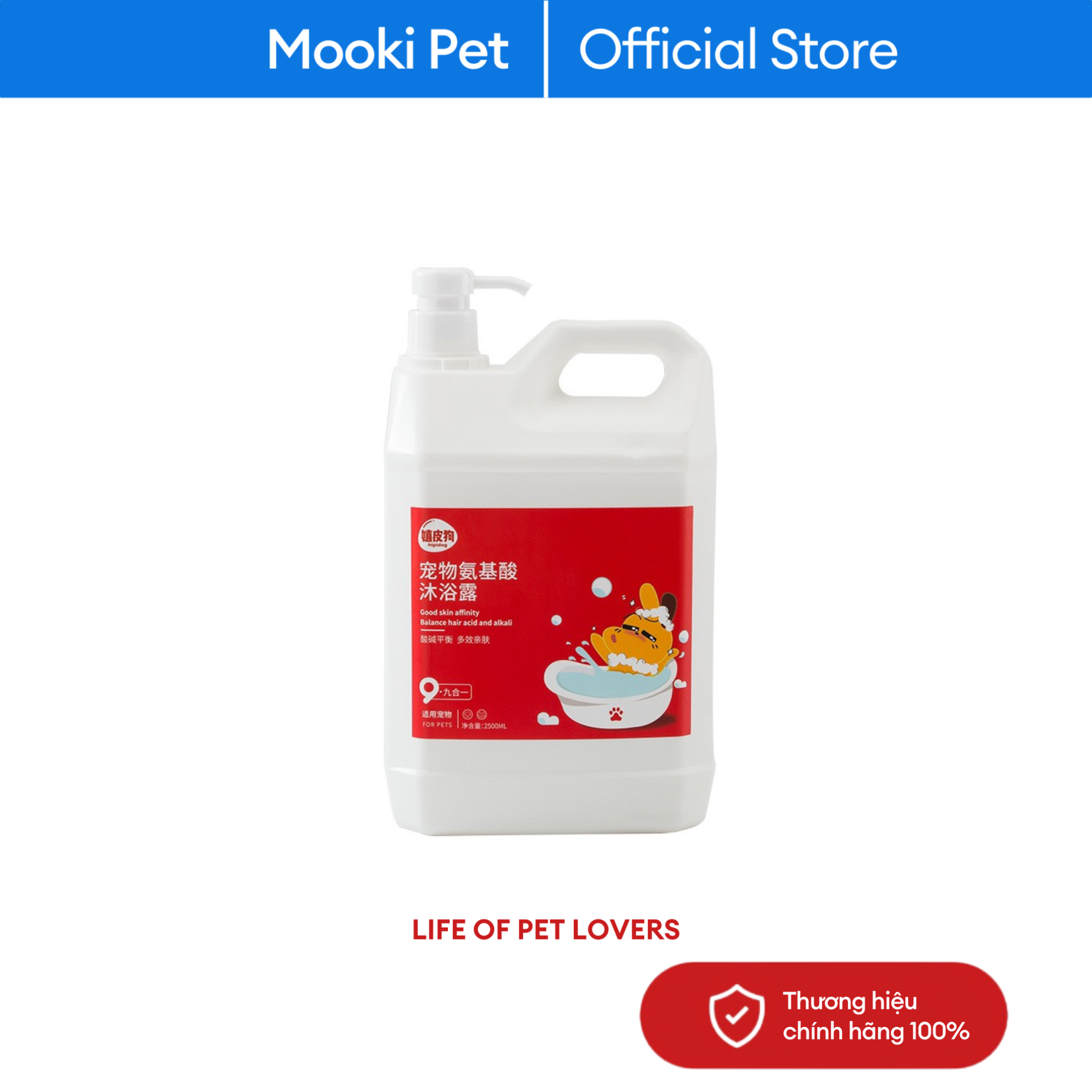 Sữa tắm cho chó mèo - sữa tắm dưỡng lông dành chó mèo chai 2500ml mookipet