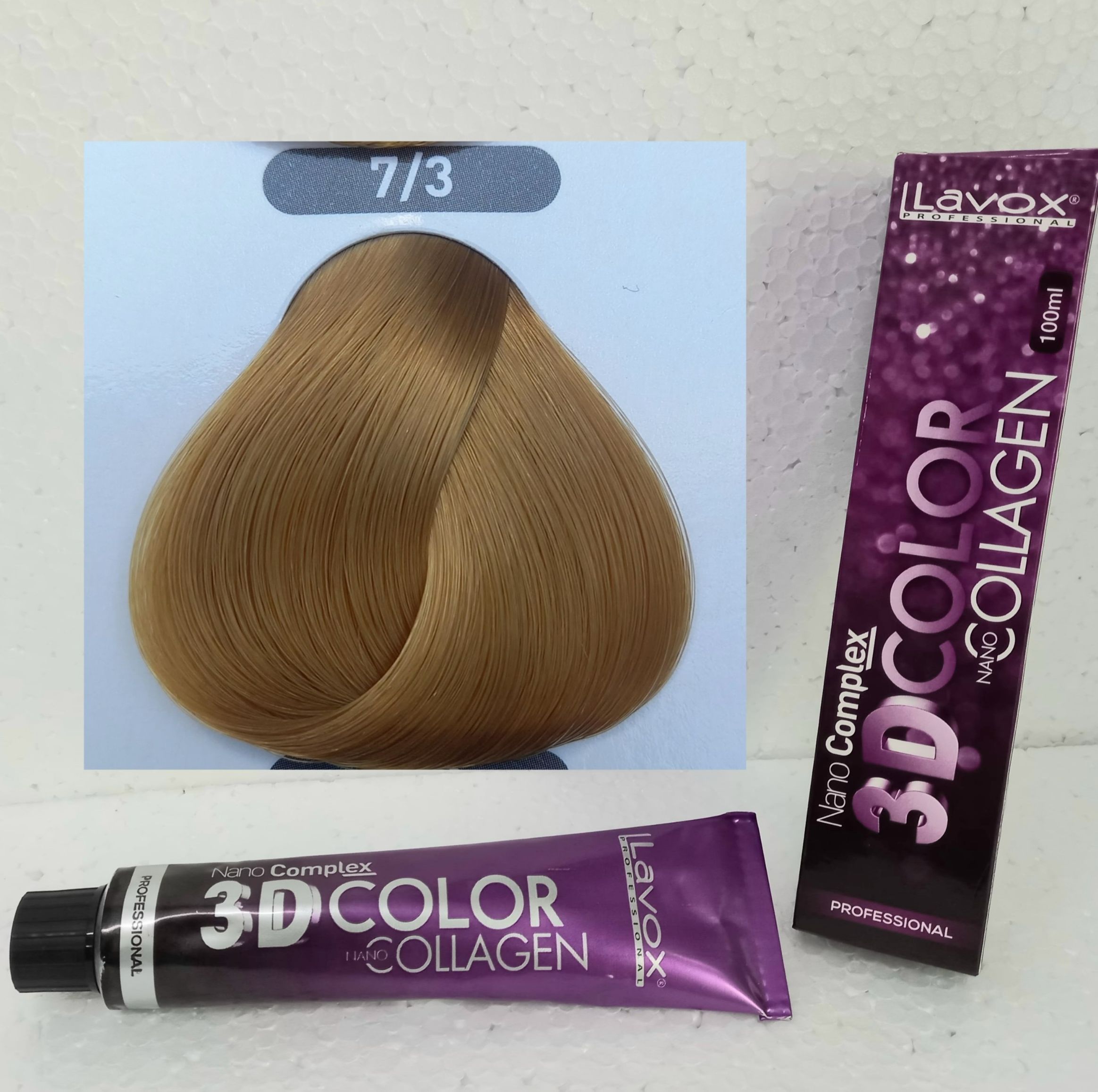 Nhuộm Lavox màu TÓC VÀNG TRÀ (TẶNG  KÈM OXY TRỢ NHUỘM) nhuộm Lavox tím color 3D Nano Collagen