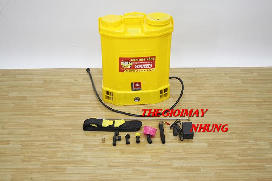 Máy phun thuốc trừ côn trùng sâu bệnh bình xịt điện con ong vàng 20 lít