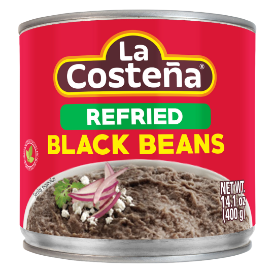 Đậu đen nghiền La Costena Refried Black Beans Mexican , Lon 400g