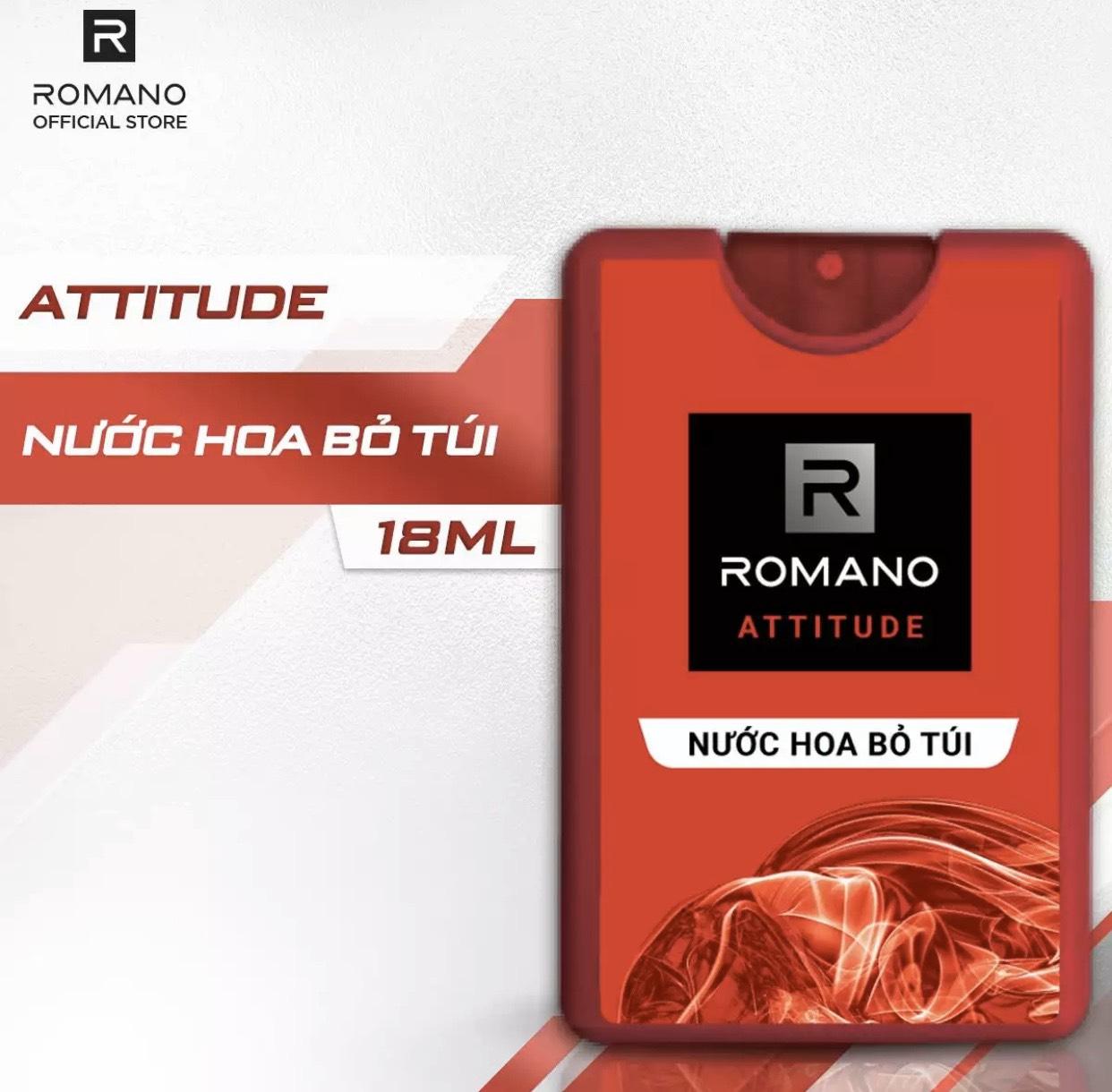 Nước hoa bỏ túi Romano Attitude nồng ấm quyến rũ 18ml
