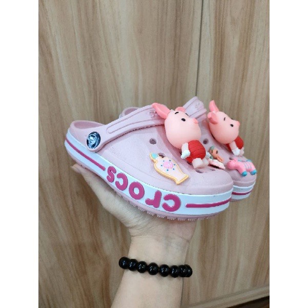 Dép crocs cho bé + tặng kèm sticker gắn lên dép như hình