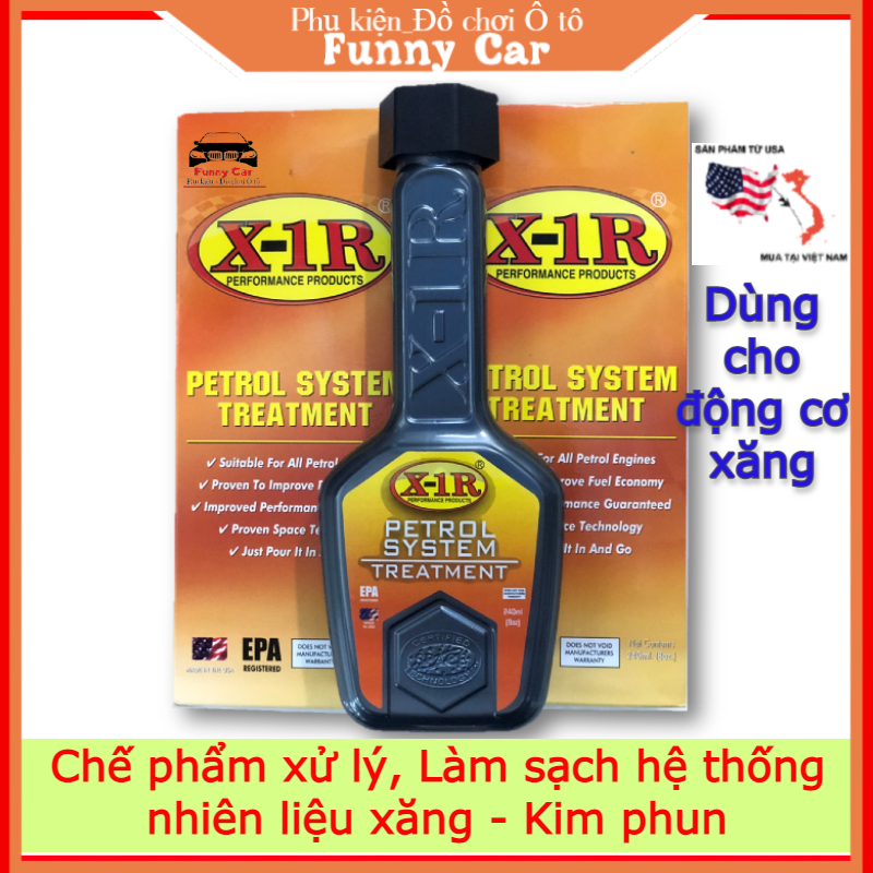 Phụ gia động cơ Xăng X1R, Dung dịch làm sạch hệ thống nhiên liệu Xăng, kim phun. Nhập khẩu từ USA