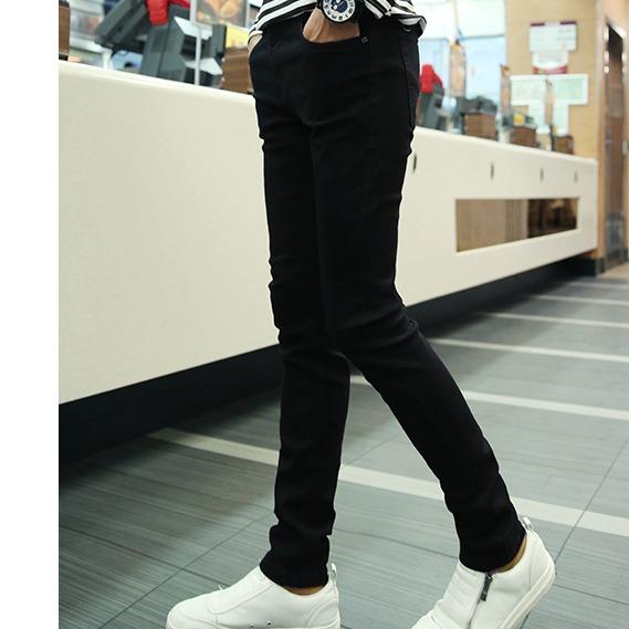 QUẦN JEAN NAM SKINNY  ĐEN TRƠN