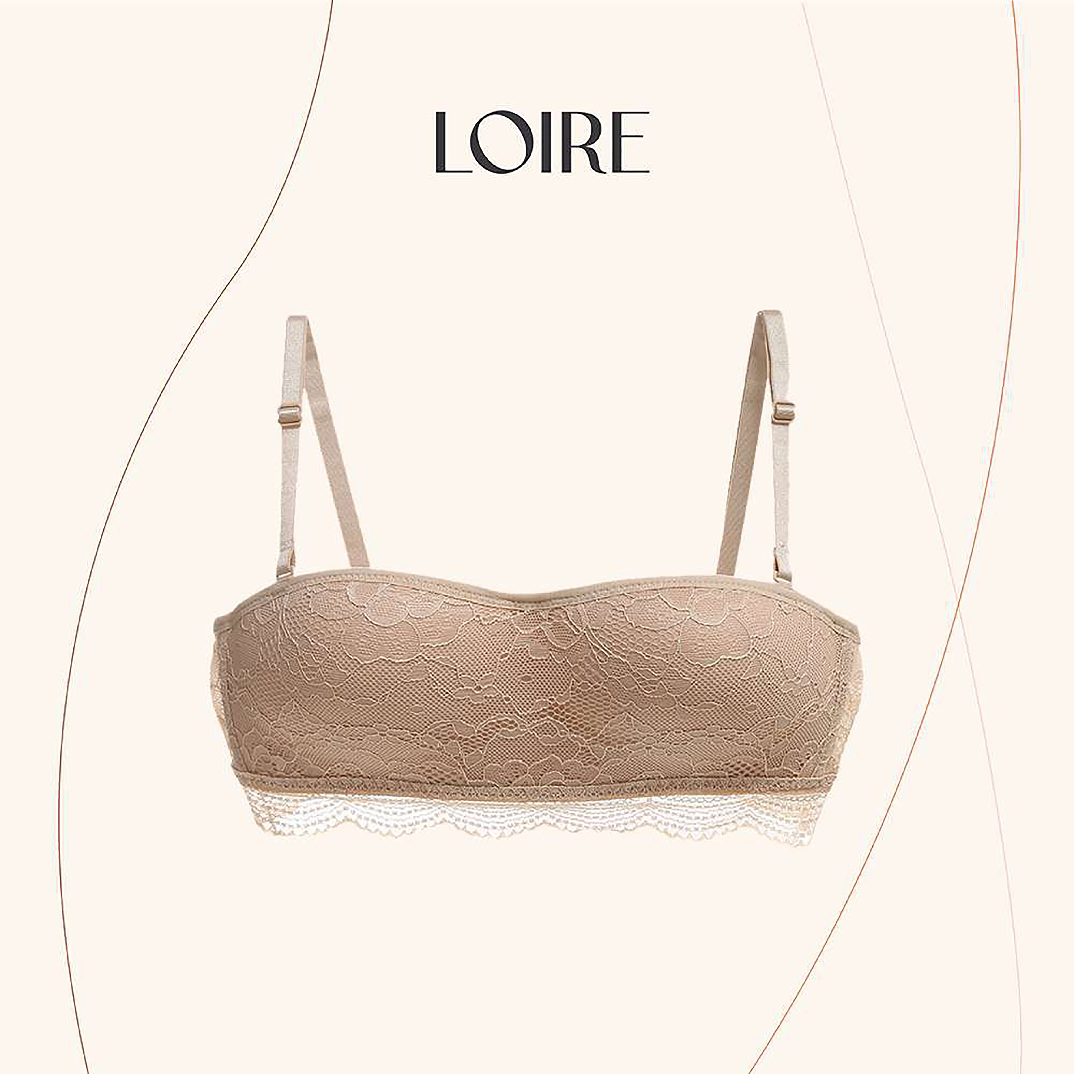 Áo Ngực Không Gọng LOIRECHIC BRC36 Mút Mỏng có Viền Ren