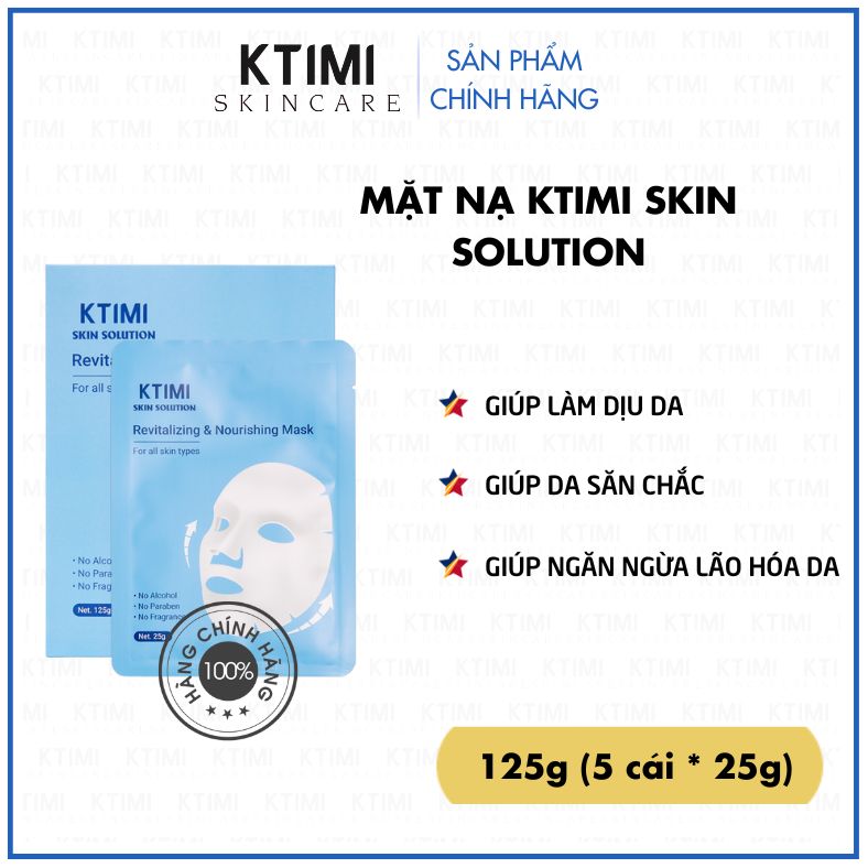 Mặt nạ Ktimi dưỡng ẩm, chống lão hoá da - Mặt nạ KTIMI Skin Solution Revitalizing & Nourishing Mask