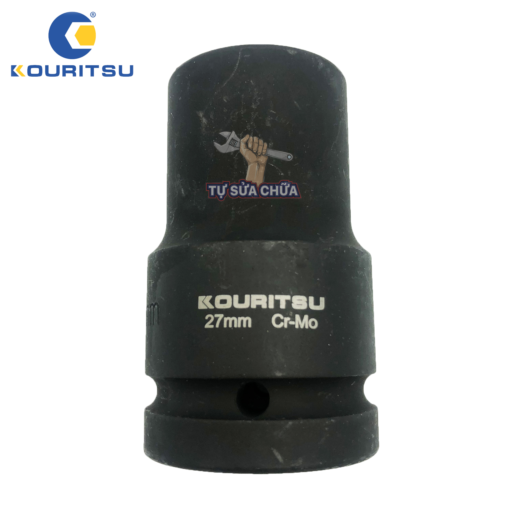 Đầu khẩu tuýp dài 1 inch 27mm Kouritsu thép Cr-Mo siêu cứng tương thích với máy mở siết ốc 1"