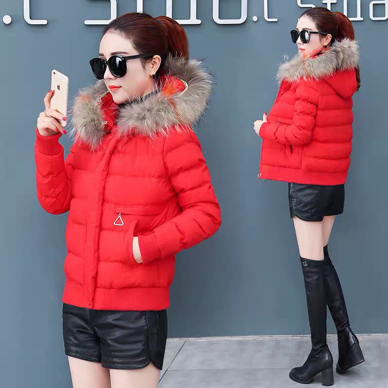 Áo khoác phao nữ 3 lớp chần bông siêu ấm có nón phối lông siêu đỉnh cực ấm ấp hàng quảng châu cao câp skr