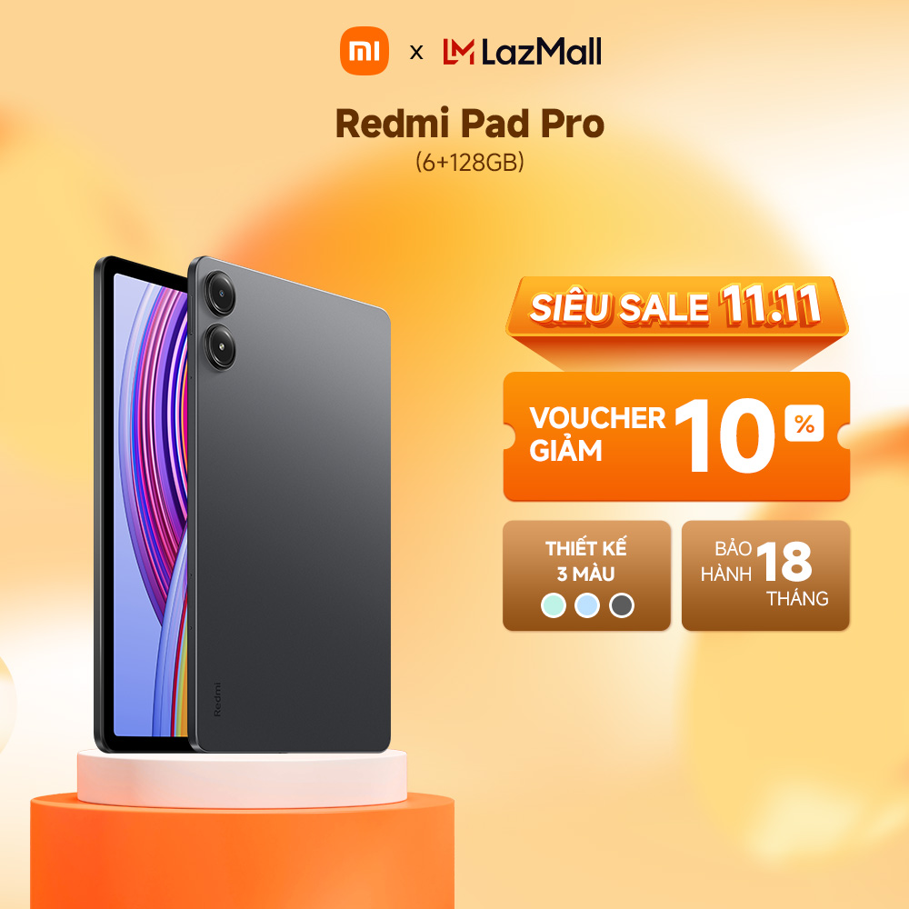 Máy tính bảng Redmi Pad Pro (6+128GB) | Màn hình 12,1" 120Hz 2,5K | SD 7sGen2 | Pin 10000mAh