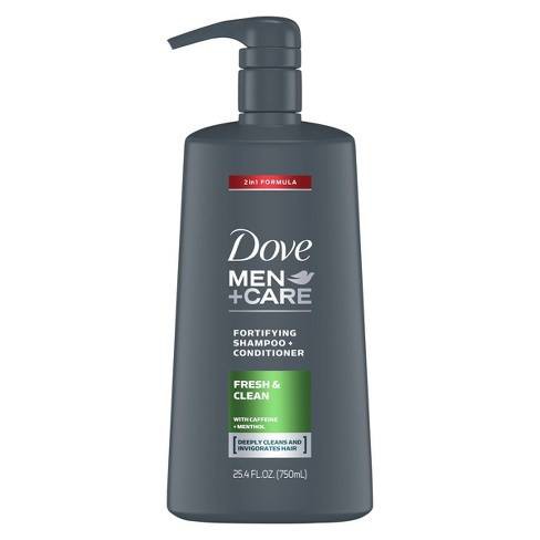 Dầu gội & xả 2 trong 1 cho nam dove men+care 2 in 1 shampoo and conditioner fresh & clean 355ml/603ml/750ml
