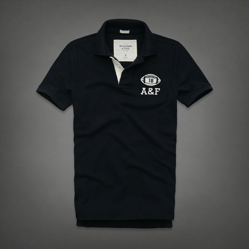 Áo thun polo Abercrombie Navy 18 Classic