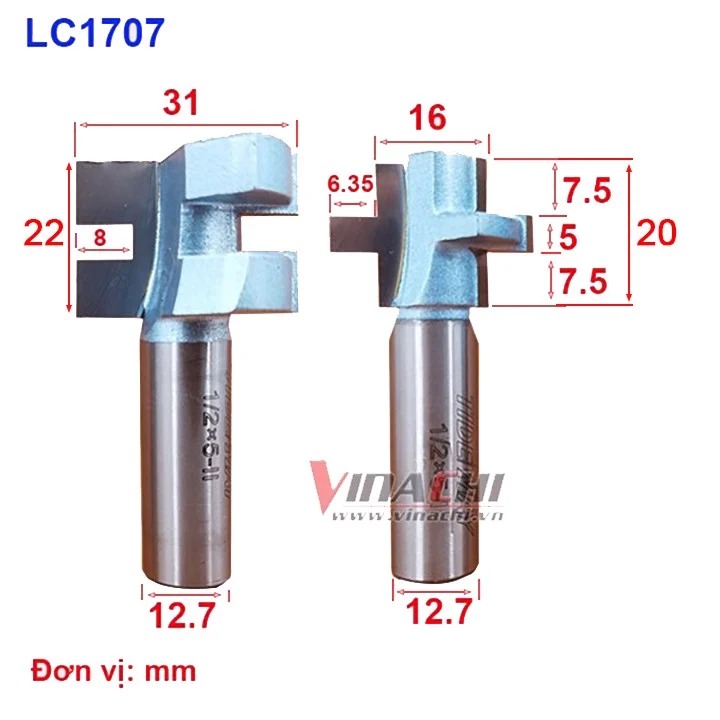 Mũi ghép ván thẳng tideway LC1707