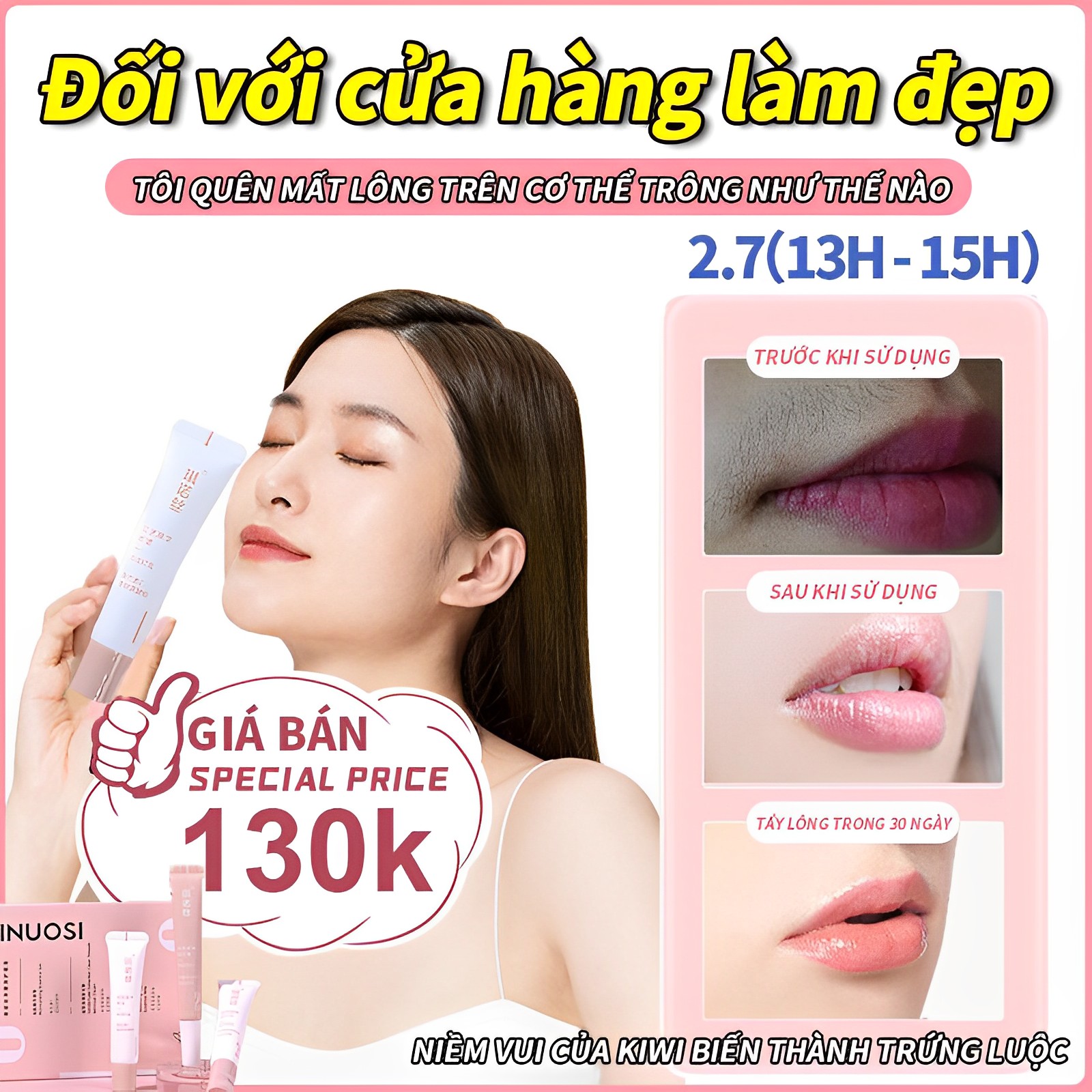 Kem tẩy lông môi Kem tẩy lông môi ria mép nhẹ nhàng tẩy lông môi Tẩy lông nhanh 5 phút