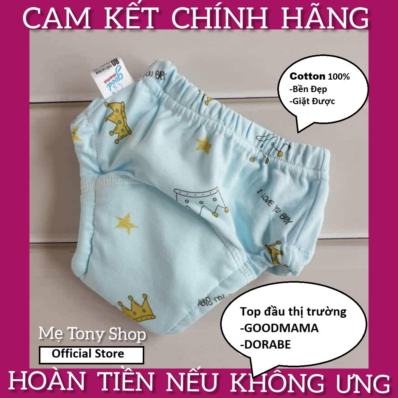 [Giá Tận Xưởng]Quần Bỏ Bỉm GOODMAMA/DORABE,Bỉm Vải GOODMAMA/DORABE Chính Hãng (Đủ Size 5kg-17kg)