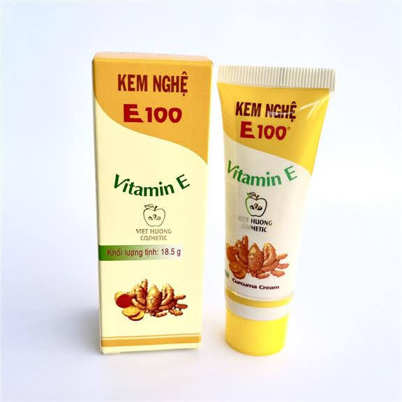 Kem nghệ E100 Đại Việt Hương tuýp 18.5g - dưỡng ẩm da, làm lành vết sẹo, ngăn ngừa mụn, xóa thâm, làm dịu vết muỗi đốt - QT Thu Lan TL155
