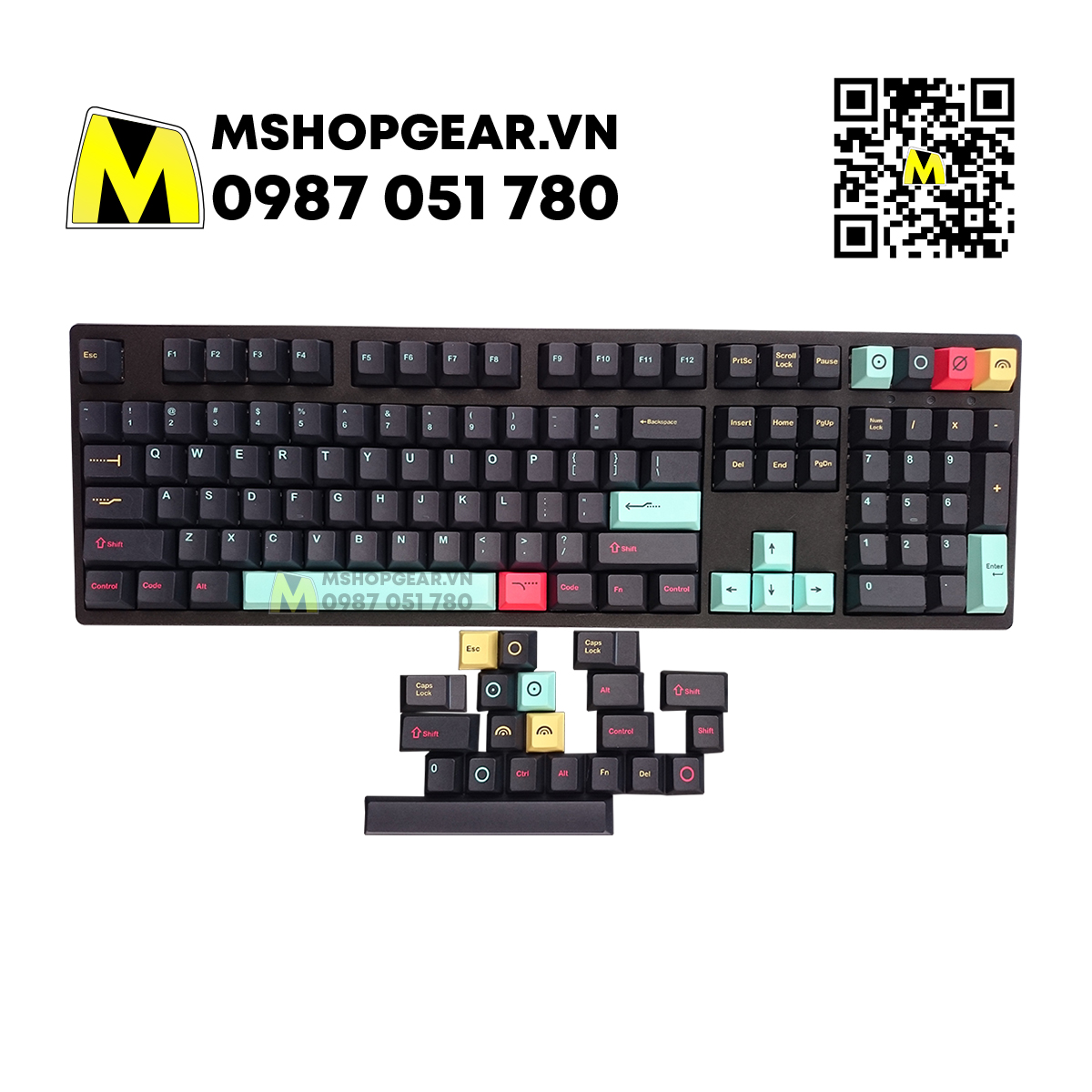 Bộ keycap bàn phím cơ Metropolis thick pbt dye-sub cherry profile