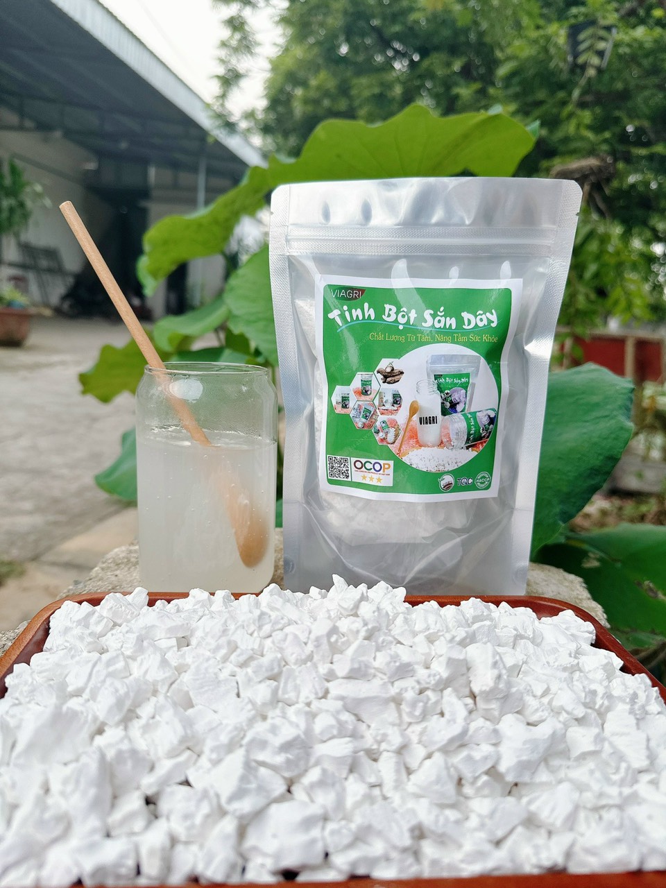 Tinh Bột sắn dây nguyên chất Viagri-đạt chứng nhận OCOP- giúp tăng kích thước vòng 1, thanh nhiệt, thải độc, đẹp da giảm béo