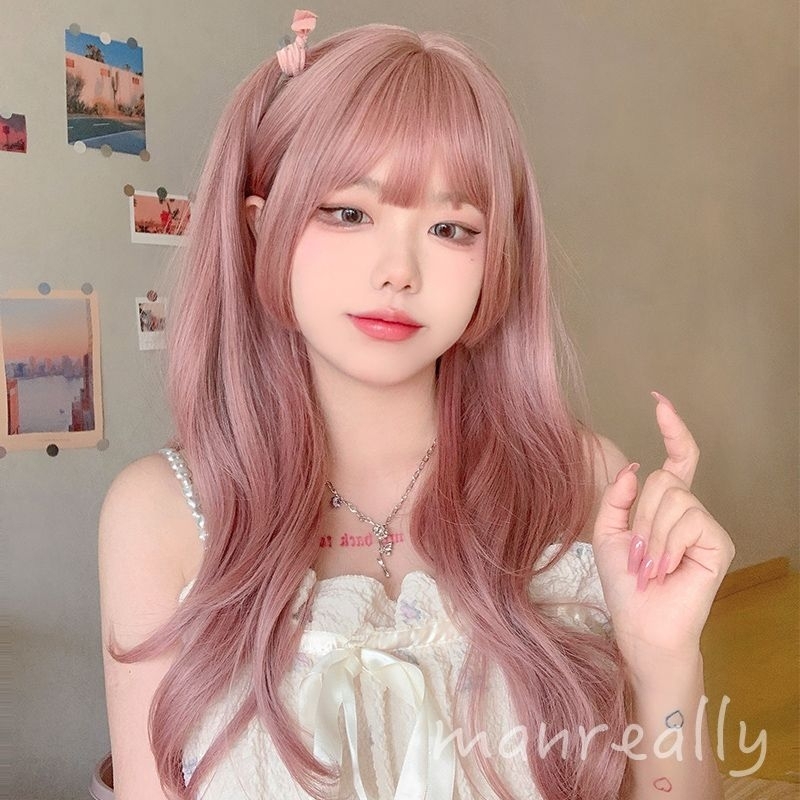 Wig/tóc giả nguyên đầu màu hồng baby cute - teen/lolita/cosplay C0329