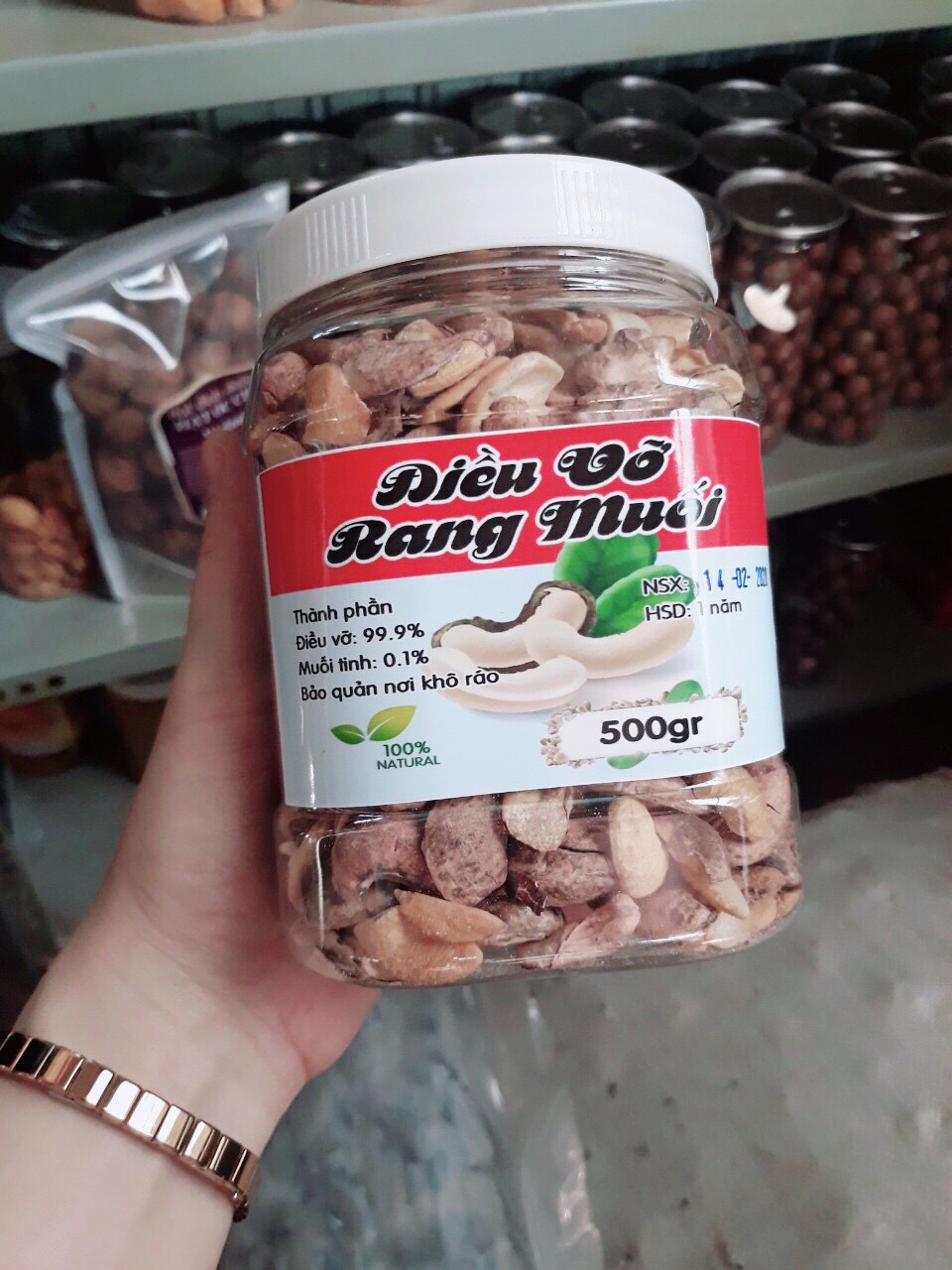 Điều bể rang muối còn lụa 500gr