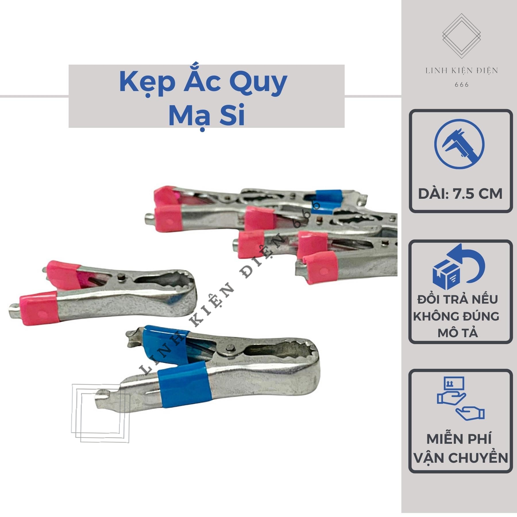 Kẹp bình ắc quy mạ si kẹp cá sấu acquy đầu kẹp cá sấu mini các loại