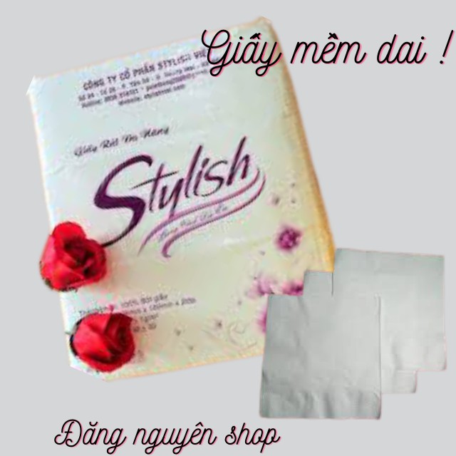 Khăn giấy ăn cân stylish việt 800g, giấy ăn nhà hàng, khách sạn, siêu tiết kiệm, dai, mềm, thấm nước