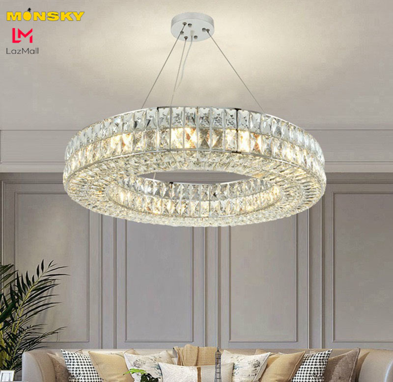 Đèn thả MONSKY LANMO pha lê cao cấp trang trí nhà cửa hiện đại, sang trọng