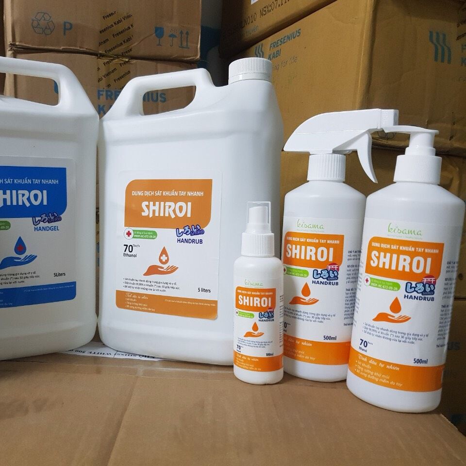 Nước rửa tay khô sát khuẩn shiroi 5l
