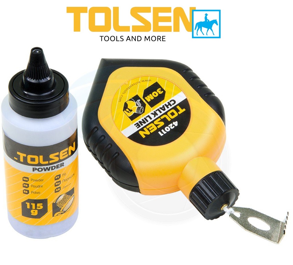 Cuộn dây phấn 115g blue 30m chalk line tolsen 42011 42013