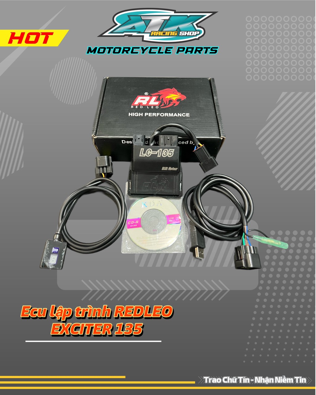 Ic redleo có lập trình dành xe exciter 135, ex135 chính hãng redleo canh chỉnh trên máy tính