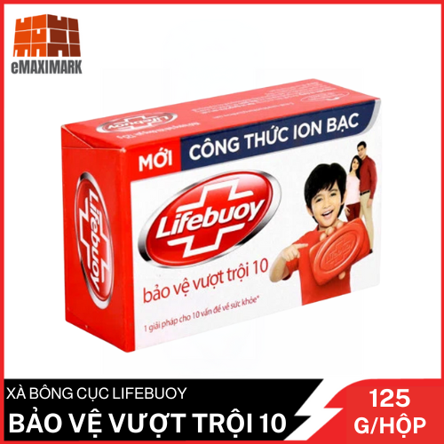 Xà Phòng Cục Lifebuoy Bảo Vệ Vượt Trội 10 Đỏ Hộp 125G