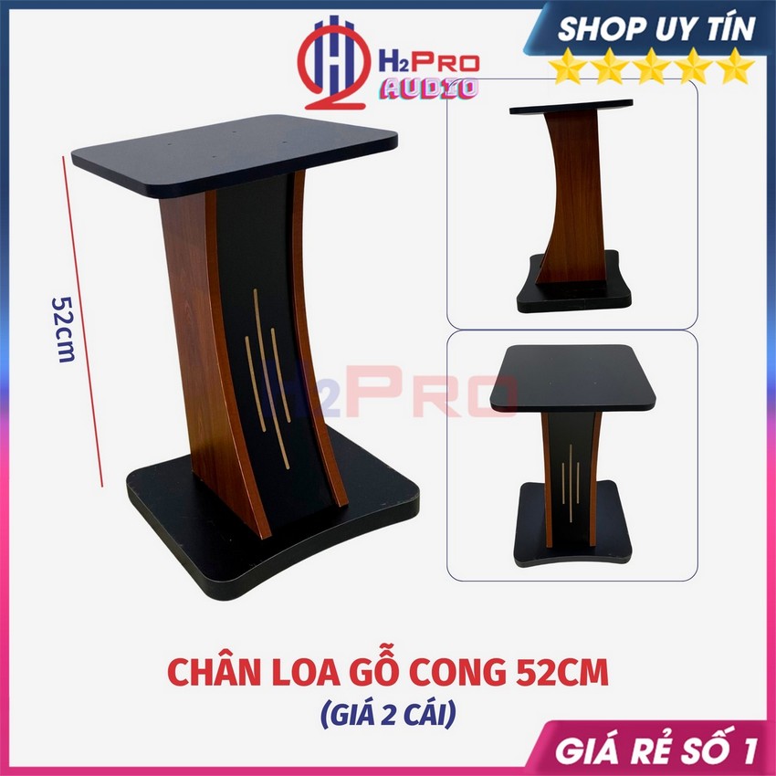 Chân Loa Gỗ Cao Cấp (Giá 2 Cái), Chân Loa Đứng Bookshelf Chịu Tải 60Kg, Chống Rung - H2Pro Audio