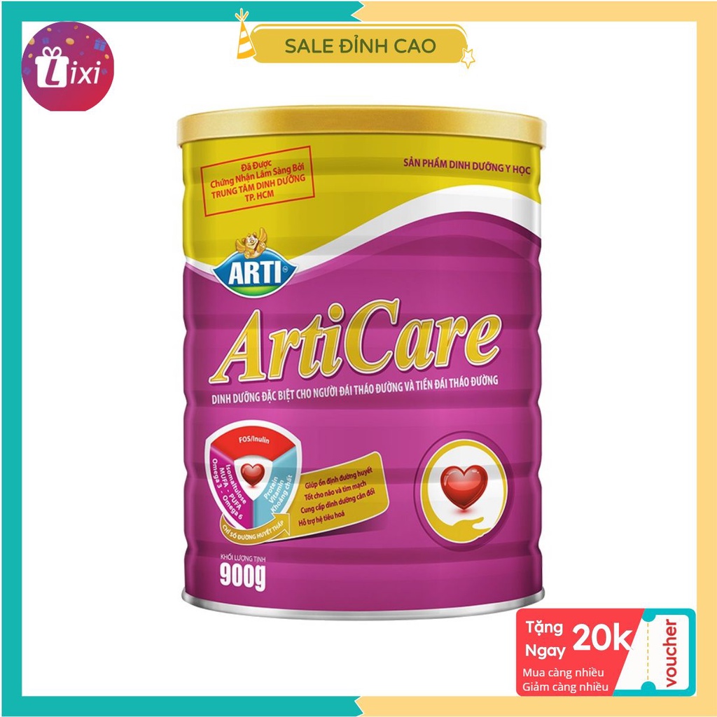 Sữa Arti Care lon 900G - Dành cho người tiểu đường - chính hãng