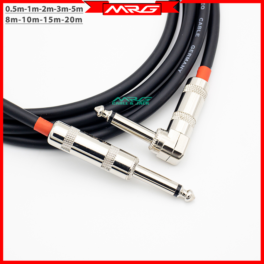 Dây Jack 6.5mm dài 0.5m-1m-2m-3m-5m-8m-10m-15m-20m | 6ly cong 6ly góc vuông dây jack 6.5 dây 6 ly 2 đầu. D6