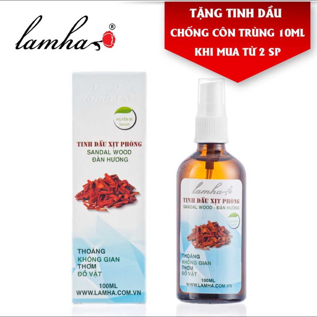 Xịt phòng tinh dầu Đàn Hương 100ml Lam Hà