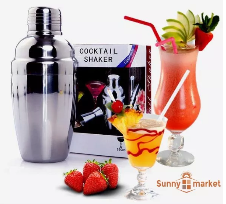Bình lắc- Bình lắc cocktail shaker inox-  Bình lắc trà inox cao cấp, ly lắc Cocktail Shaker