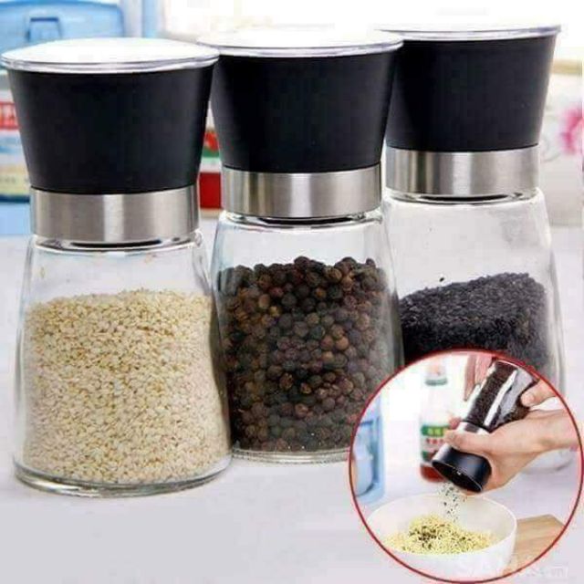 Cối xay tiêu thủy tinh cầm tay đa năng - Cối xay tiêu thủy tinh cầm tay đa năng