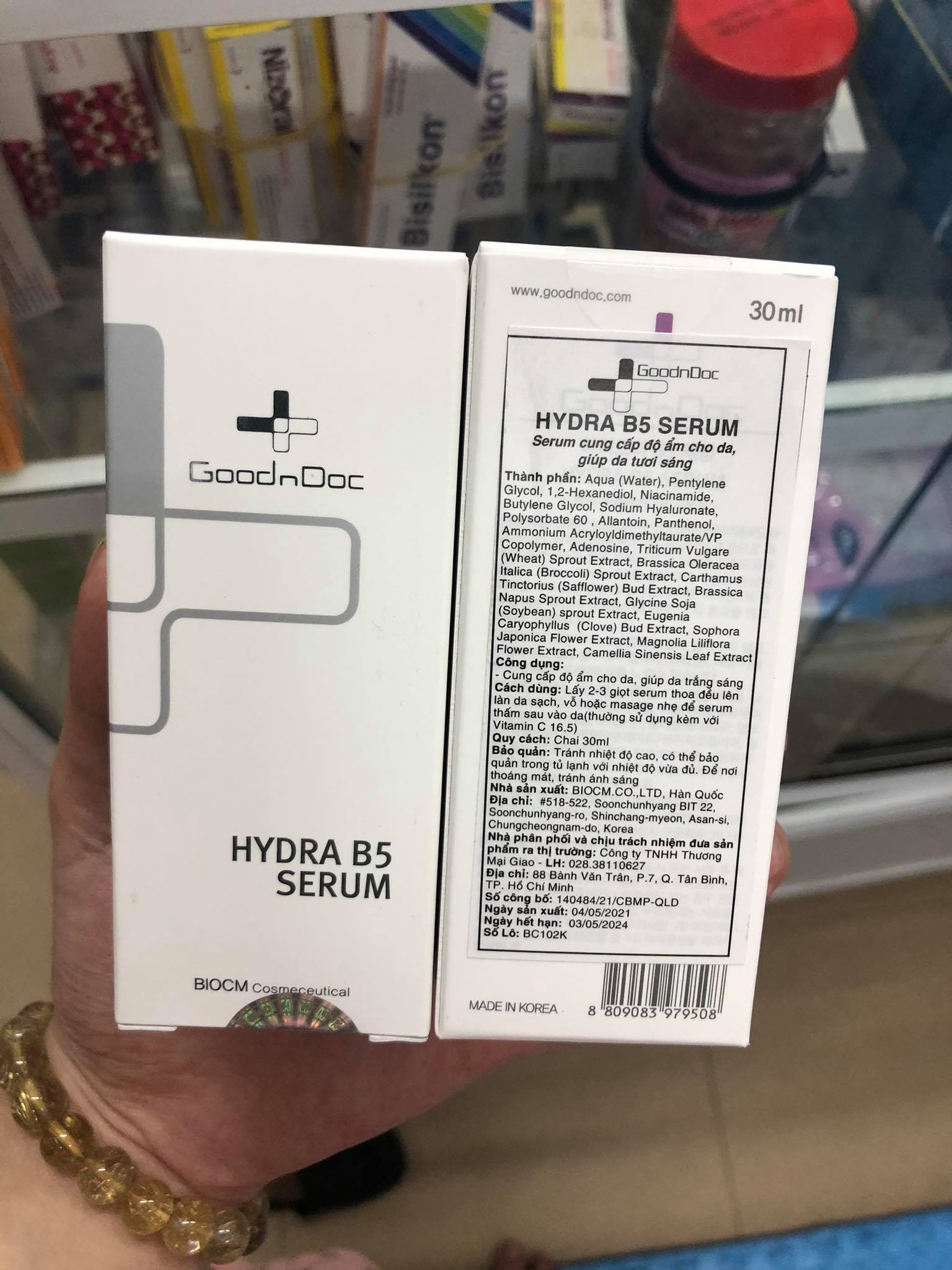 Serum b5 goodndoc, serum dưỡng ẩm, phục hồi da, chống lão hóa