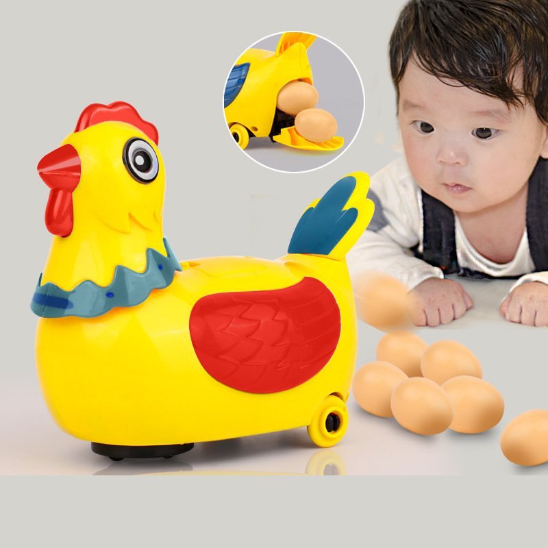 Đồ chơi gà mái đẻ trứng di chuyển đa hướng phát nhạc ánh sáng mới nhất 2025