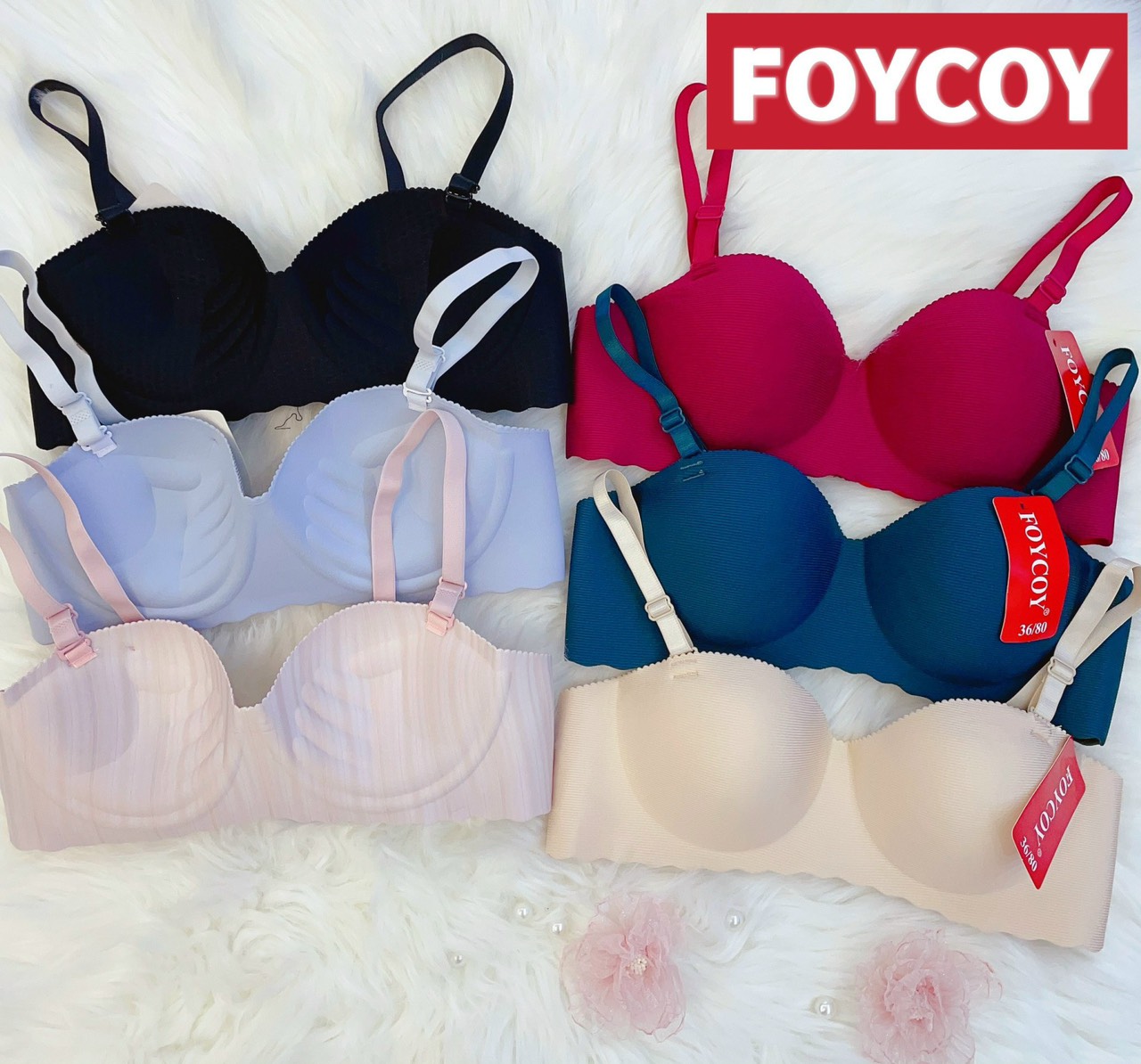 (XẢ KHO) Bộ 2 Áo Lót Su Đúc Đệm nâng ngực quả ngang Không Gọng Ôm Nâng Ngực Gồm 2 Màu